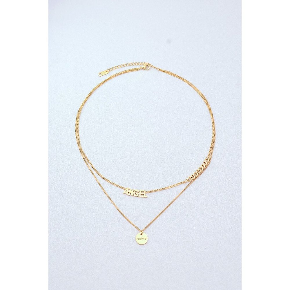 ANGEL Pendant Double-Layered Necklace